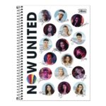 Caderno Espiral Universitário Grande Capa Dura 80 Folhas Now United - Estampas Sortidas
