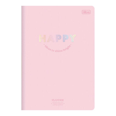 Planner Grampeado M7 Happy 2026 - Cores Sortidas