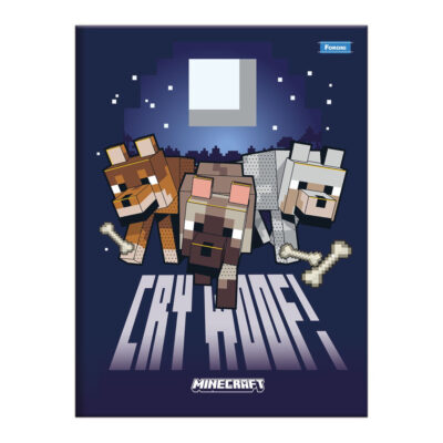 Caderno Brochura Costurado Sem Mola Universitário Grande Capa Dura 80 Folhas Minecraft – Estampas So