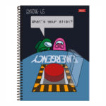 Caderno Espiral Universitário Grande Capa Dura 80 Folhas Among - Estampas Sortidas