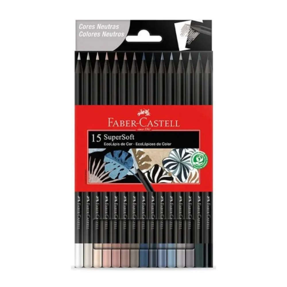 Lápis De Cor Ecolapis Com 15 Cores Neutras Lápis De Cor Ecolapis Com 15 Cores Neutras