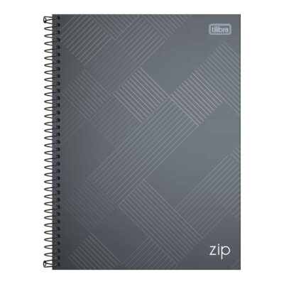 Caderno Espiral Universitário Grande Capa Dura 80 Folhas Zip – Cores Sortidas