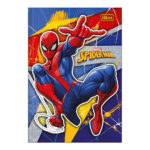 Caderno 1/4 Pequeno Brochura Costurado Sem Mola Capa Dura 80 Folhas Spider-Man - Estampas Sortidas