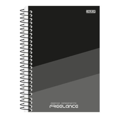 Agenda Espiral Permanente Freelance - Preta