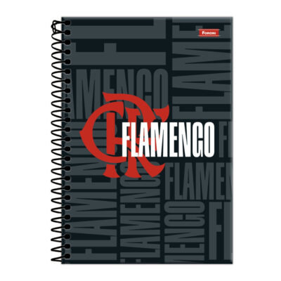 Caderno Espiral Universitário Grande Capa Dura 160 Folhas 10 Matérias Flamengo - Estampas Sortidas