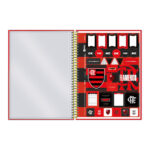 Caderno Espiral Universitário Grande Capa Dura 160 Folhas 10 Matérias Flamengo - Estampas Sortidas