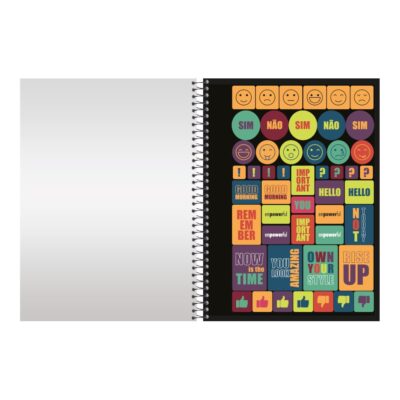 Caderno Espiral Universitário Grande Capa Dura 80 Folhas Empowerfull Be – Estampas Sortidas