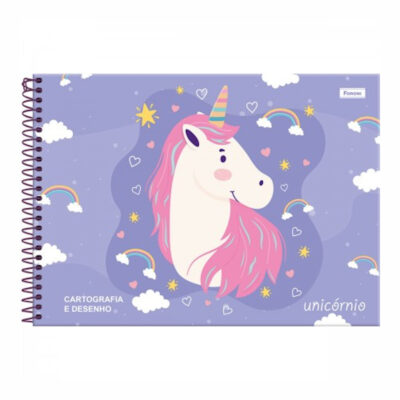 Caderno De Cartografia E Desenho Espiral Unicórnio