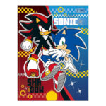 Caderno Brochura Costurado Sem Mola Universitário Grande Capa Dura 80 Folhas Sonic - Estampas Sortid