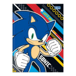 Caderno Brochura Costurado Sem Mola Universitário Grande Capa Dura 80 Folhas Sonic - Estampas Sortid