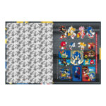 Caderno Brochura Costurado Sem Mola Universitário Grande Capa Dura 80 Folhas Sonic - Estampas Sortid