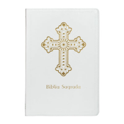 Bíblia Sagrada Católica - Letra Grande - Cruz - Branca