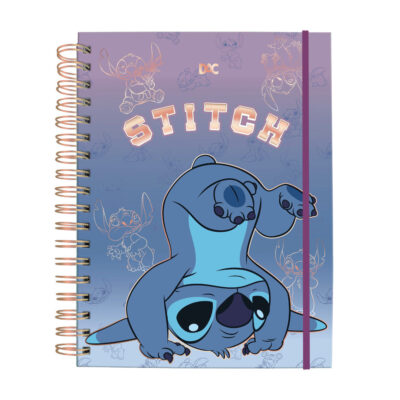 Caderno Espiral Universitário Grande Capa Dura Com 80 Folhas Smart - Stitch