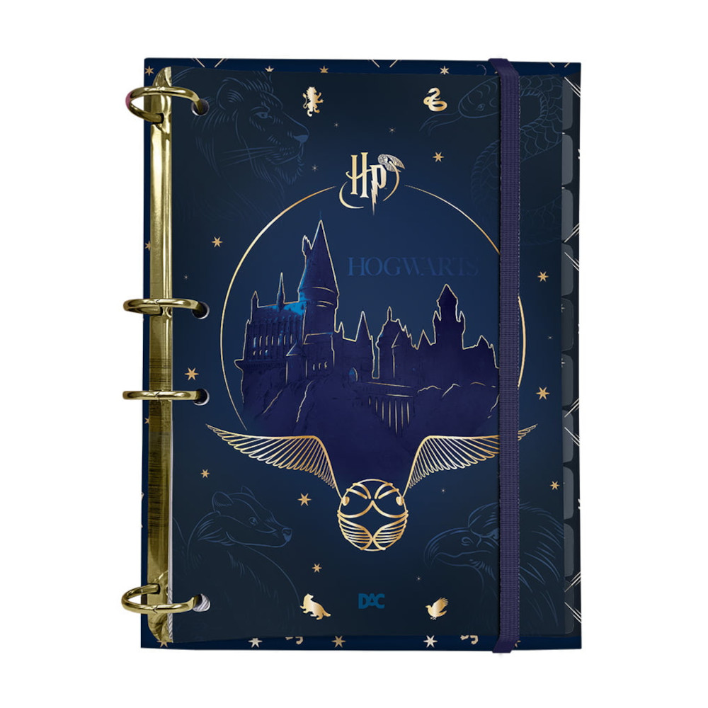 Fichário 4 Argolas Colegial Com Elástico 144 Folhas - Harry Potter Fichário 4 Argolas Colegial Com Elástico 144 Folhas - Harry Potter