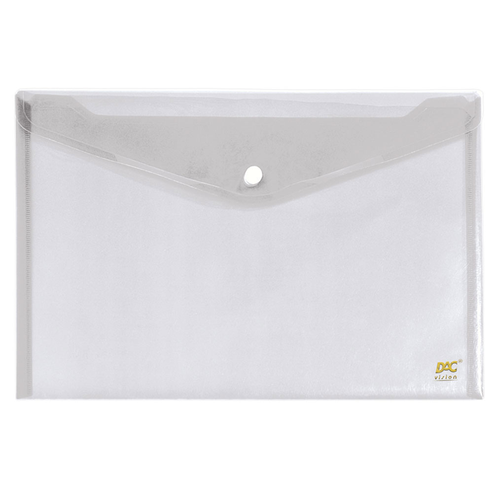 Envelope Plastico Com BotÃo 360x235mm - Incolor Envelope Plastico Com BotÃo 360x235mm - Incolor