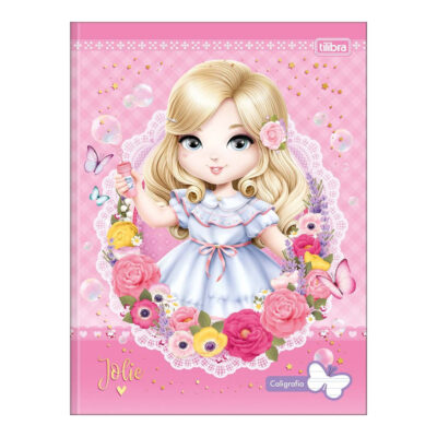Caderno Brochura Costurado Sem Mola De Caligrafia 40 Folhas Jolie - Estampas Diversas