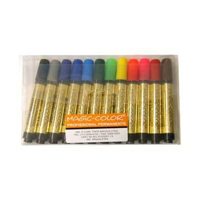 Marcador Magic Color Permanente Estojo Com 12 PeÇas