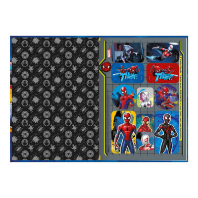 Caderno 1/4 Pequeno Brochura Costurado Sem Mola 48 Folhas Spider Man – Estampas Sortidas