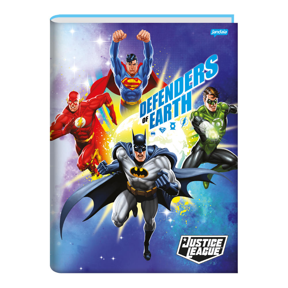 Caderno Brochura Costurado Sem Mola Universitário Grande Capa Dura 48 Folhas Liga Da Justiça - Estam Caderno Brochura Costurado Sem Mola Universitário Grande Capa Dura 48 Folhas Liga Da Justiça - Estam