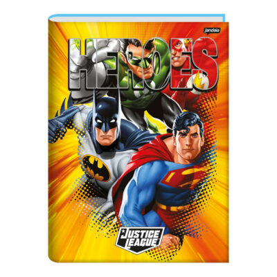 Caderno Brochura Costurado Sem Mola Universitário Grande Capa Dura 48 Folhas Liga Da Justiça – Estam