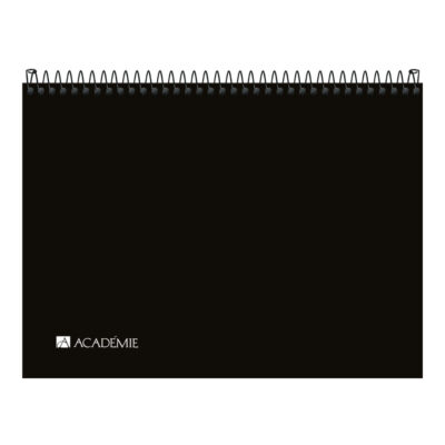 Caderno Espiral Sketchbook Académie 50 Folhas Sem Linha Capa Plástica - Preto