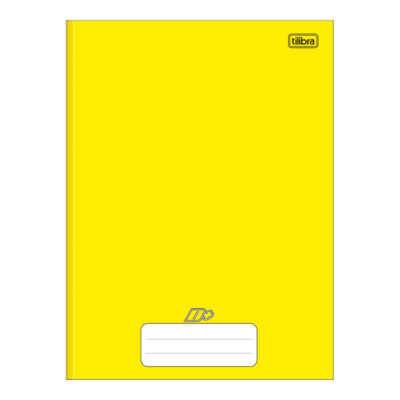 Caderno Brochura Costurado Sem Mola Universitário Grande Capa Dura 96 Folhas D+ : Amarelo