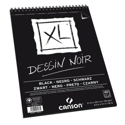 Bloco Espiral  xl Dessin Noir A4 Com 40 Folhas - Preto