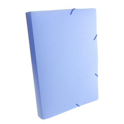Pasta Com ElÁstico OfÍcio Lombo 4 Cm Linho Serena - Azul Pastel