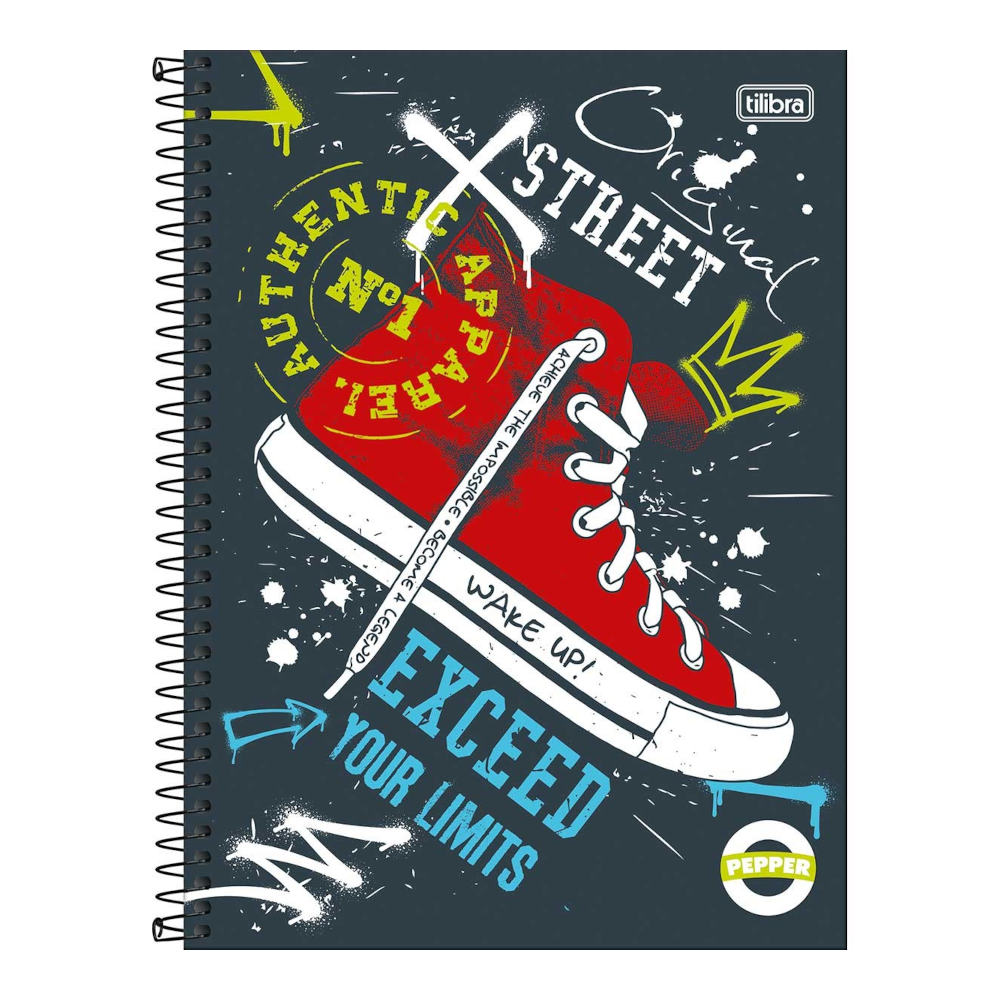 Caderno Espiral Universitário Grande Capa Dura 256 Folhas 16 Matérias Pepper - Estampas Sortidos Caderno Espiral Universitário Grande Capa Dura 256 Folhas 16 Matérias Pepper - Estampas Sortidos