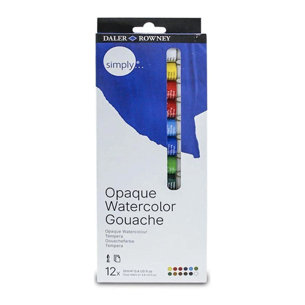 Tinta Guache Estojo Com 12 Cores Simply Opaque Tinta Guache Estojo Com 12 Cores Simply Opaque