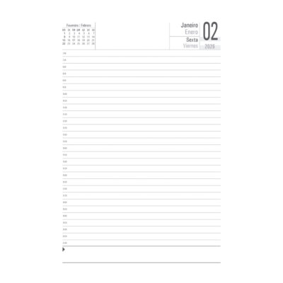 Agenda Costurada Percalux 2026 – Preta