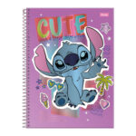 Caderno Espiral Universitário Grande Capa Dura 80 Folhas Stitch - Estampas Sortidas