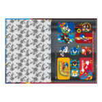 Caderno 1/4 Pequeno Brochura Costurado Sem Mola 48 Folhas Sonic - Estampas Sortidas
