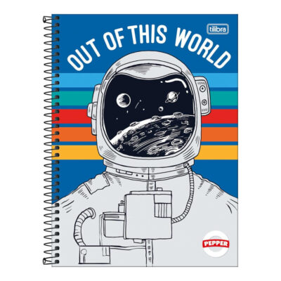 Caderno Espiral Universitário Grande Capa Dura 192 Folhas 12 Matérias Pepper - Estampas Sortidas