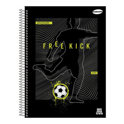 Caderno Espiral Universitário Grande Capa Dura 200 Folhas 10 Matérias Kbom - Estampas Sortidas