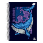 Caderno Espiral Universitário Grande Capa Dura 200 Folhas 10 Matérias Kbom - Estampas Sortidas