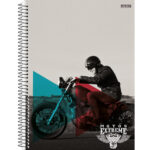 Caderno 1/4 Pequeno Espiral Capa Dura 80 Folhas Motos - Estampas Sortidas