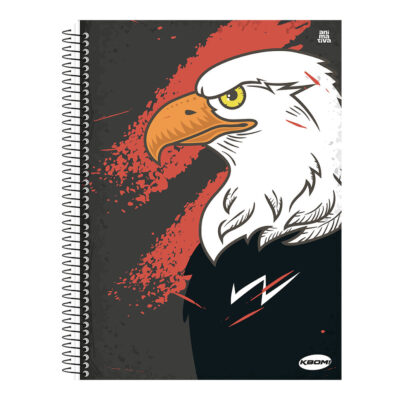 Caderno 1/4 Pequeno Espiral Capa Dura 96 Folhas Kbom – Estampas Sortidas