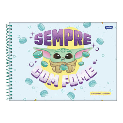 Caderno Desenho E Cartografia Espiral Grogu - Estampas Diversas