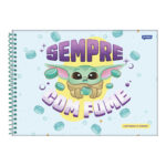 Caderno Desenho E Cartografia Espiral Grogu - Estampas Diversas