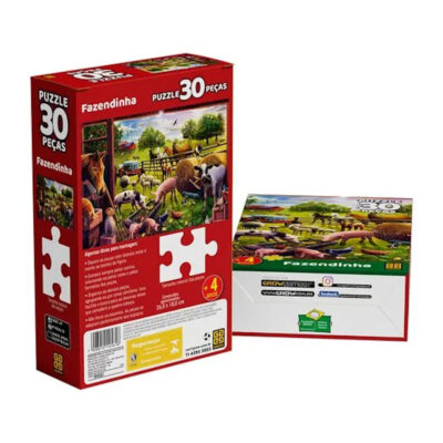 Quebra-Cabeça Com 30 Peças – Fazendinha