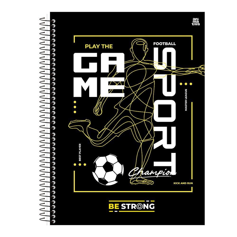 Caderno Espiral Universitário Grande Capa Dura 80 Folhas Be Strong - Estampas Sortidas Caderno Espiral Universitário Grande Capa Dura 80 Folhas Be Strong - Estampas Sortidas