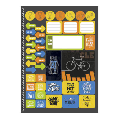 Caderno Espiral Universitário Grande Capa Dura 80 Folhas Be Strong – Estampas Sortidas