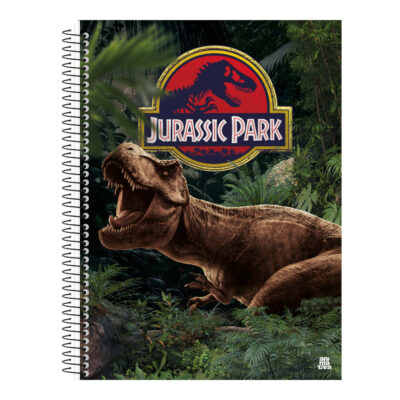 Caderno Espiral Universitário Grande Capa Dura 80 Folhas Jurassic - Estampas Sortidas