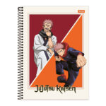 Caderno Espiral Universitário Grande Capa Dura 160 Folhas 10 Matérias Jujutsu Kaisen - Estampas Sort