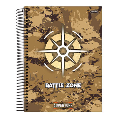Caderno Espiral Universitário Grande Capa Dura 160 Folhas 10 Matérias Adventure – Estampas Sortidas