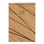 Bloco Espiral Capa Dura Alto Com 80 Folhas Kraft Gold - Estampas Sortidas