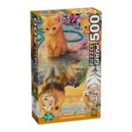 Quebra Cabeça Com 500 Peças - Adoráveis Felinos