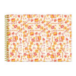 Caderno De Desenho/Cartografia Espiral 80 Folhas Stitch - Estampas Diversas