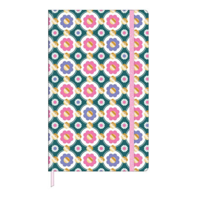Caderno Sem Pauta Costurado Capa Dura Fitto 80 Folhas Trend Floral – Estampas Sortidas